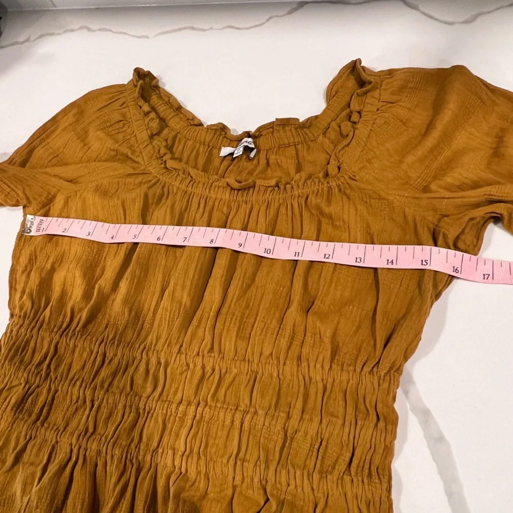 Madewell Sophia Textured Top‎ Antique Yellow Long Sleeve Size XS - Picture 9 of 13